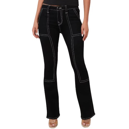 TRUE RELIGION JEAN CARPENTER BECCA MR BOOTCUT 2SB BLACK RINSE