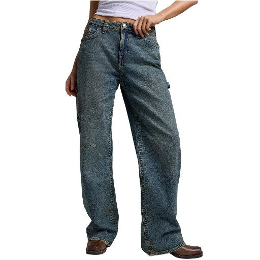 TRUE RELIGION JEAN CARPENTER LEILA HR WIDE LEG EVANGELINE