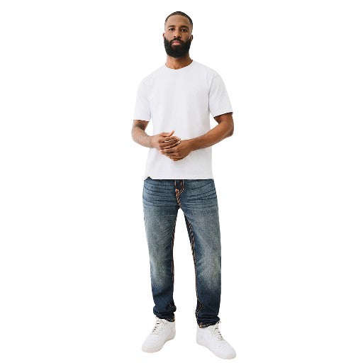 TRUE RELIGION JEANS ROCCO NF PIKSTITCH 32IN TRAVIS DARK WASH