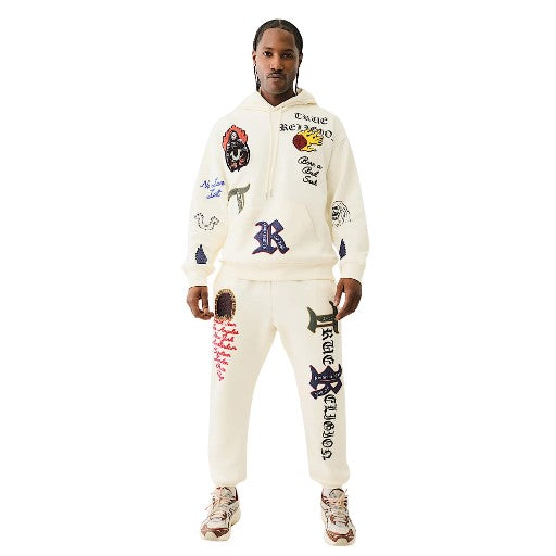 TRUE RELIGION JOGGER PATCH EMBRO WINTER WHITE