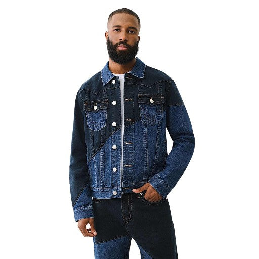 TRUE RELIGION JACKET JIMMY SN CURVE SEAM RIDE MEDIUM WASH