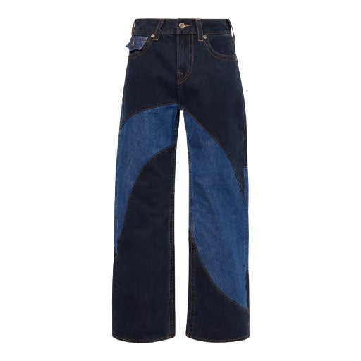 TRUE RELIGION JEANS CURVE SEAM VINNY FLAP SN RIDE MEDIUM WASH