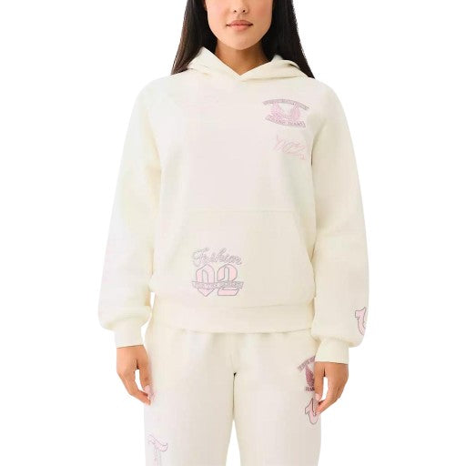 TRUE RELIGION BRANDED BOYFRIEND HOODIE WINTER WHITE