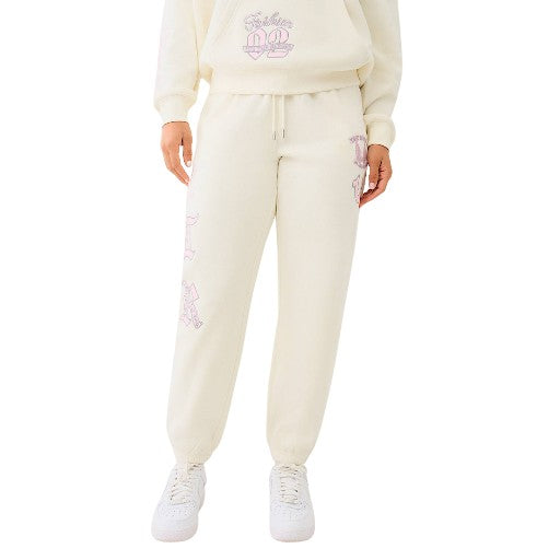 TRUE RELIGION BRANDED BOYFRIEND JOGGER WINTER WHITE