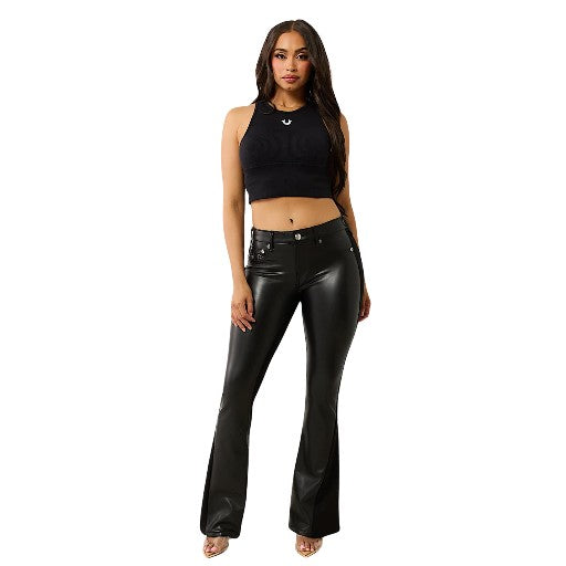 TRUE RELIGION PU PONTE JOEY MR FLARE BLACK