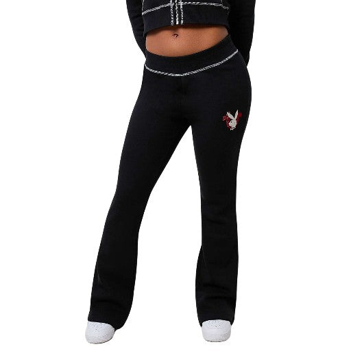 TRUE RELIGION TRXPB CRYSTAL MR BOOTCUT PANTS JET BLACK