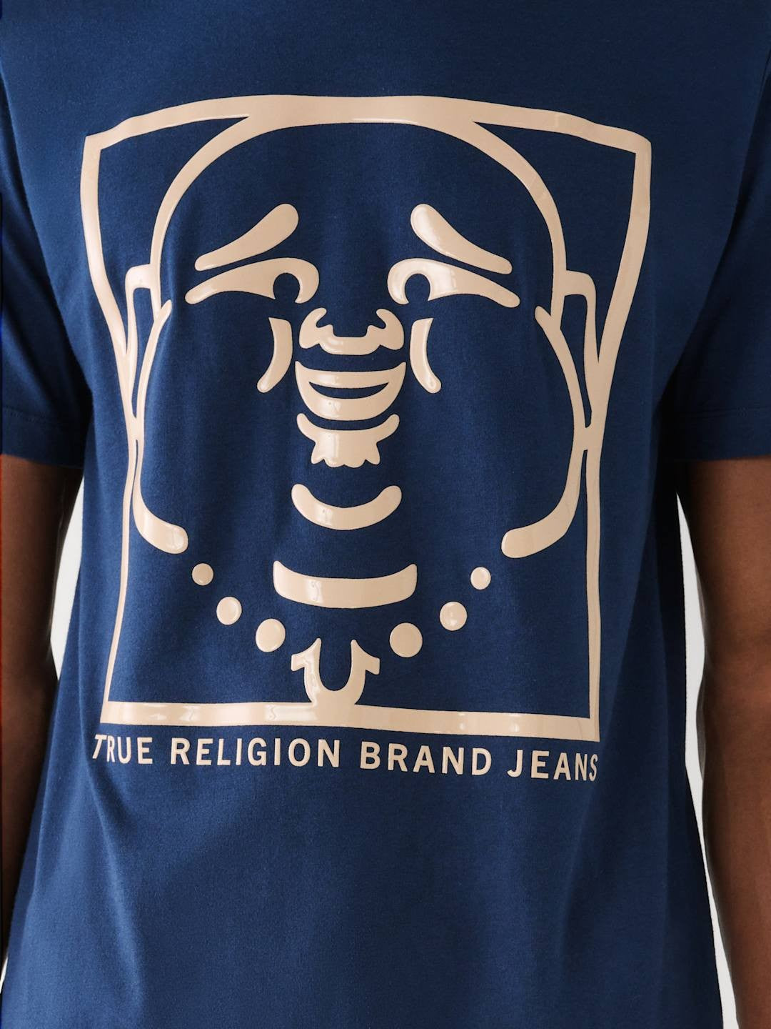 True Religion T-Shirt Buddha In A Box Dress Blue