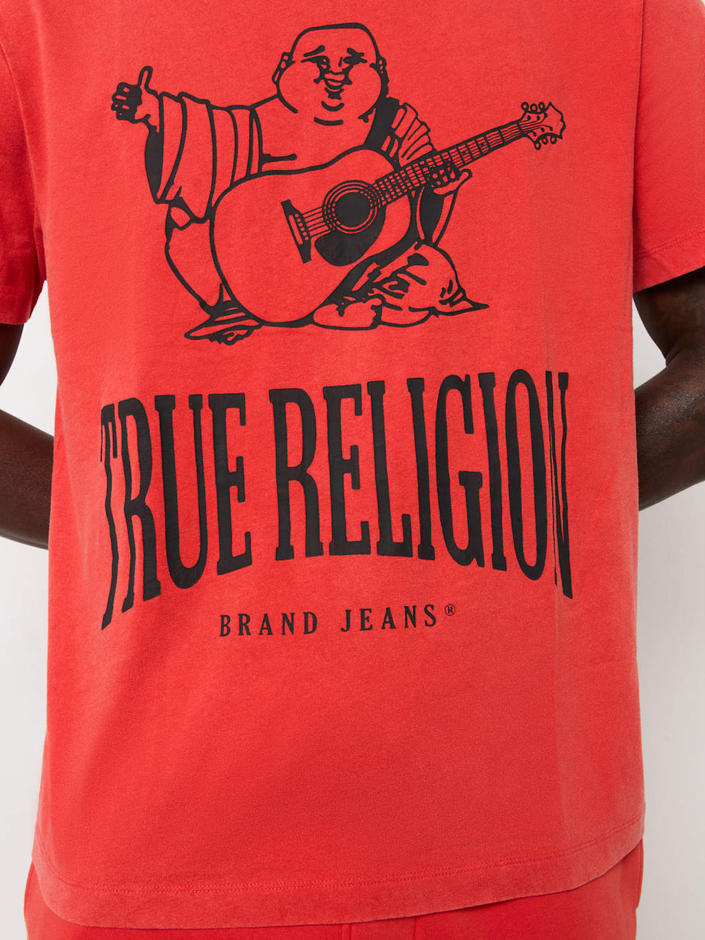 True Religion Crackle Vintage T-Shirt Washed Red