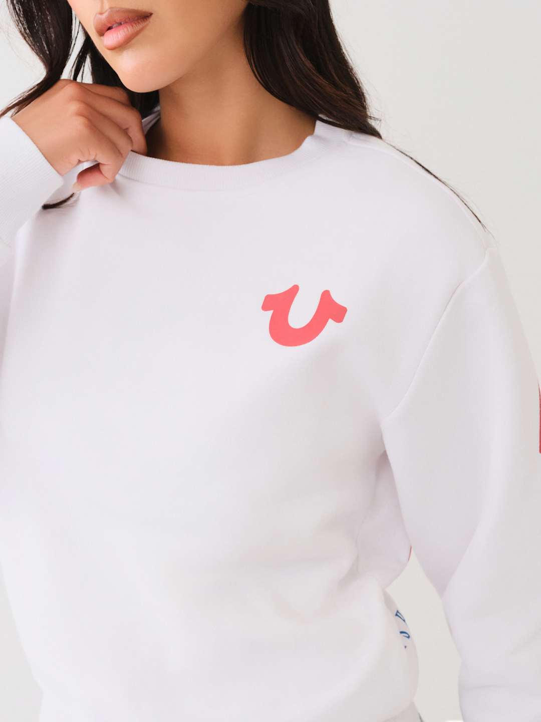 True Religion Anniversary Sweater Ladies Relaxed Optic White