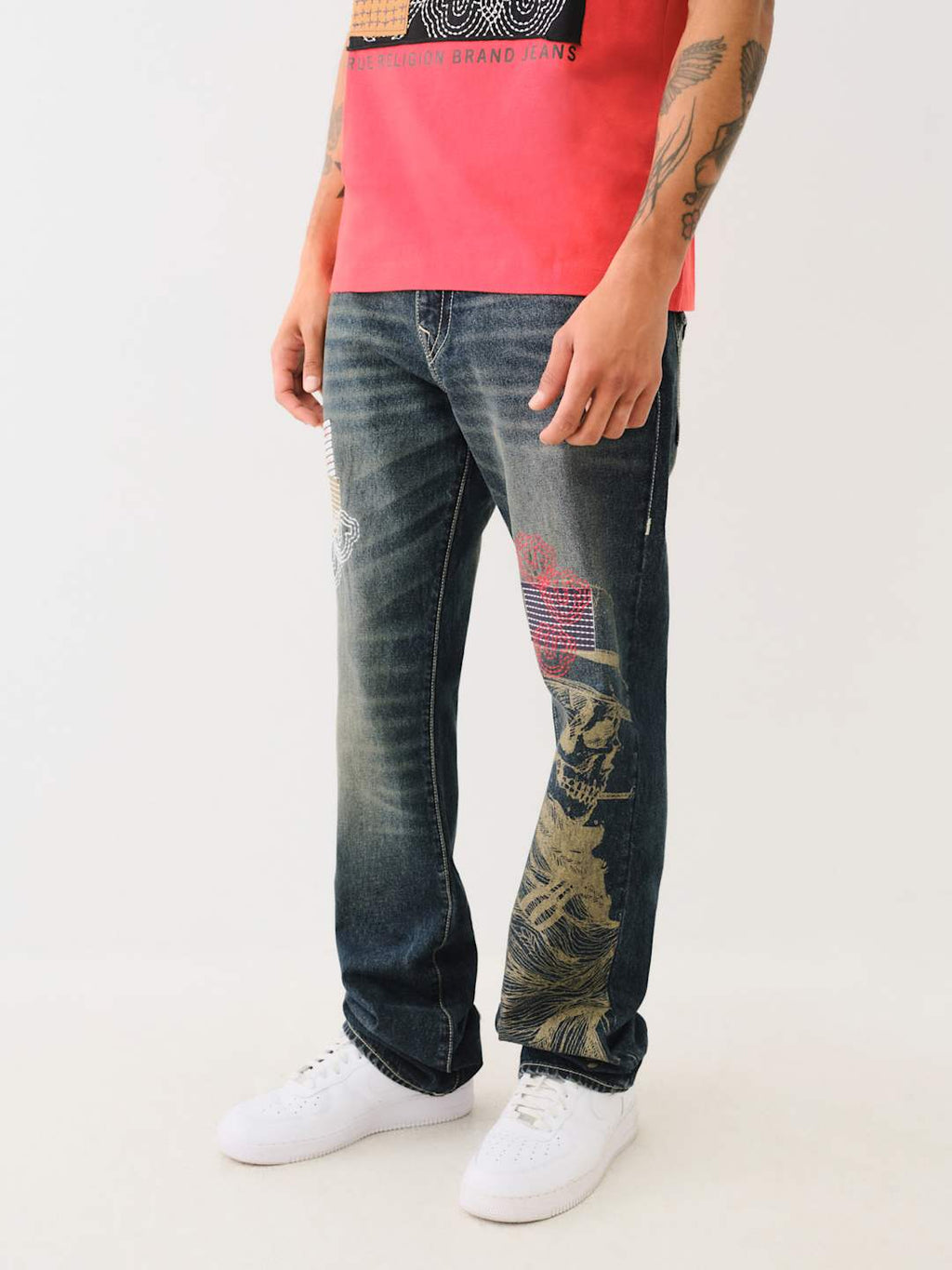 True Religion Jean Stacked Billy FLP SN Yellowstn Wayne Dark Wash