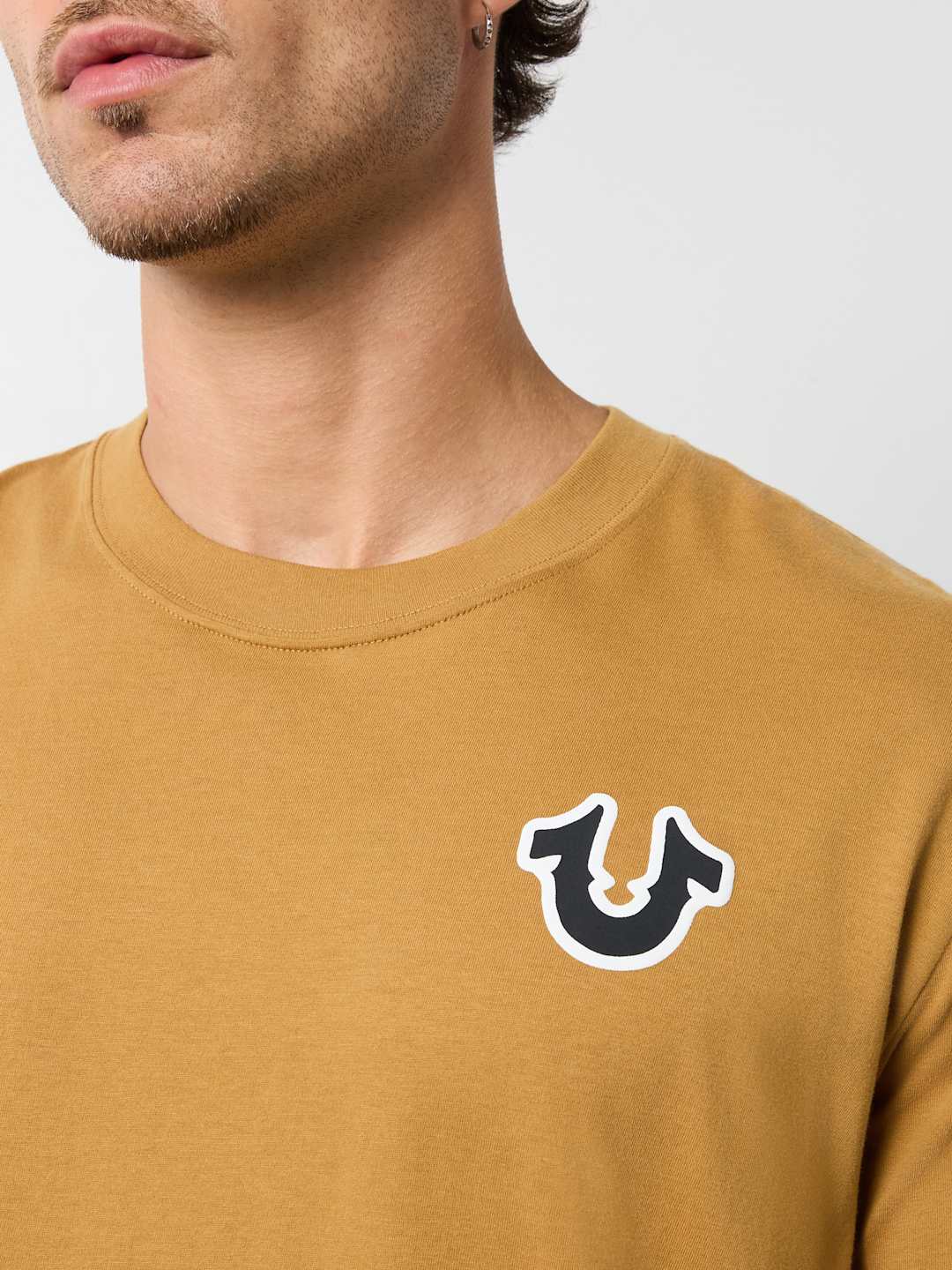 True Religion Crew TR Buddha Puff Tee Caramel