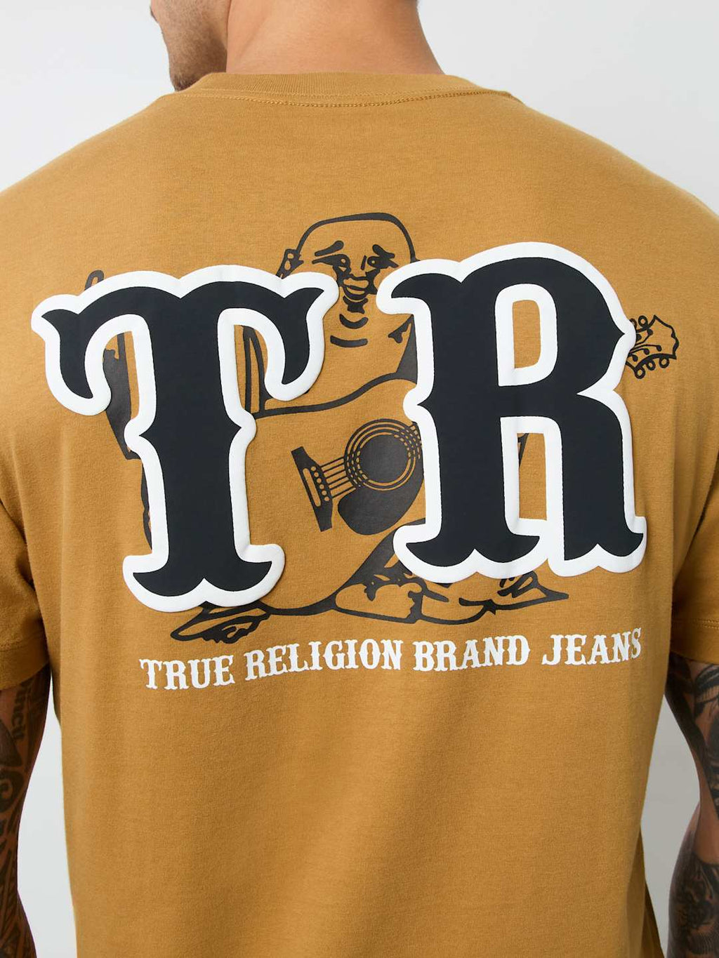 True Religion Crew TR Buddha Puff Tee Caramel