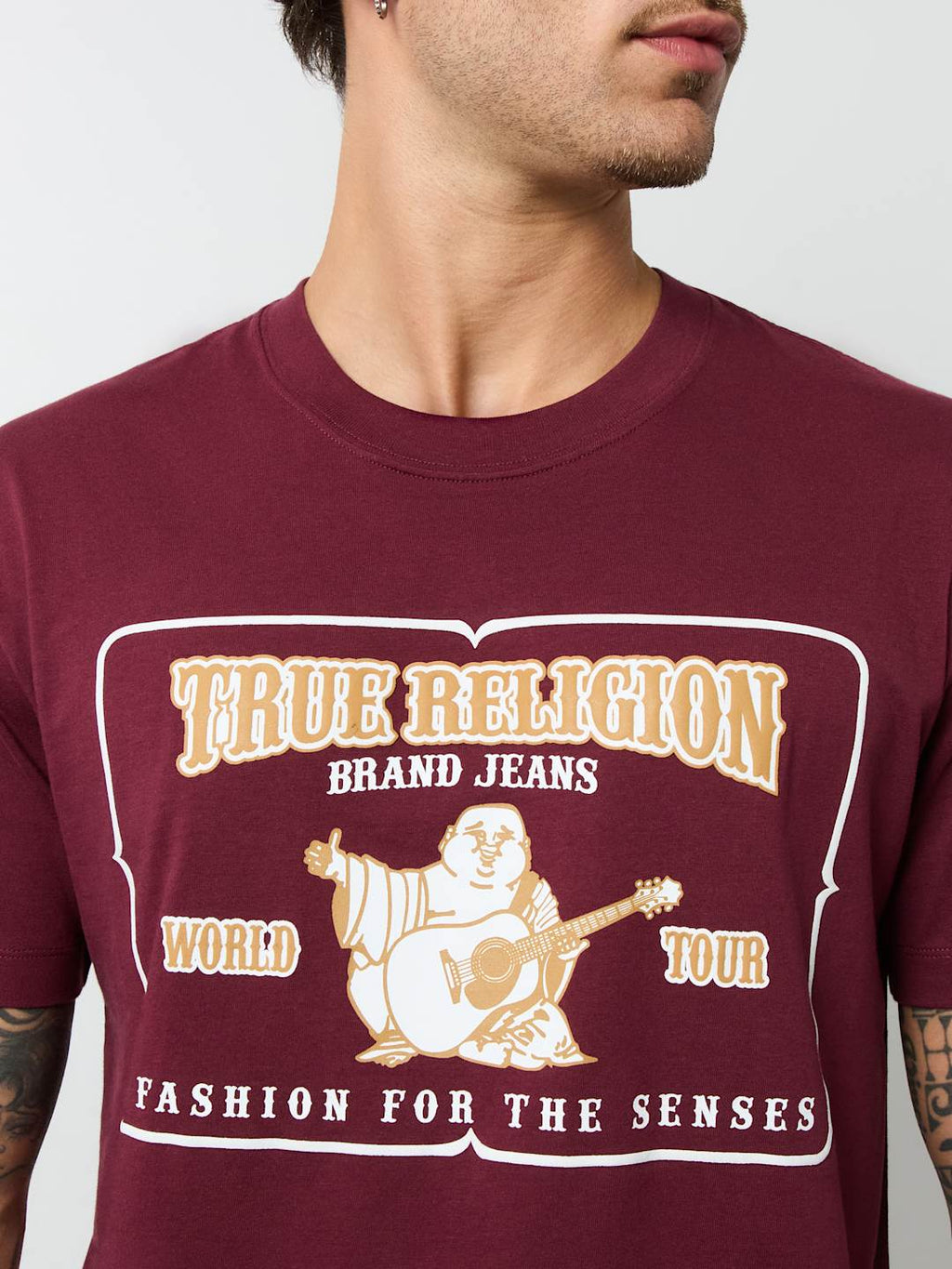 True Religion Crew High Density SRS Railroad Tee Broadway