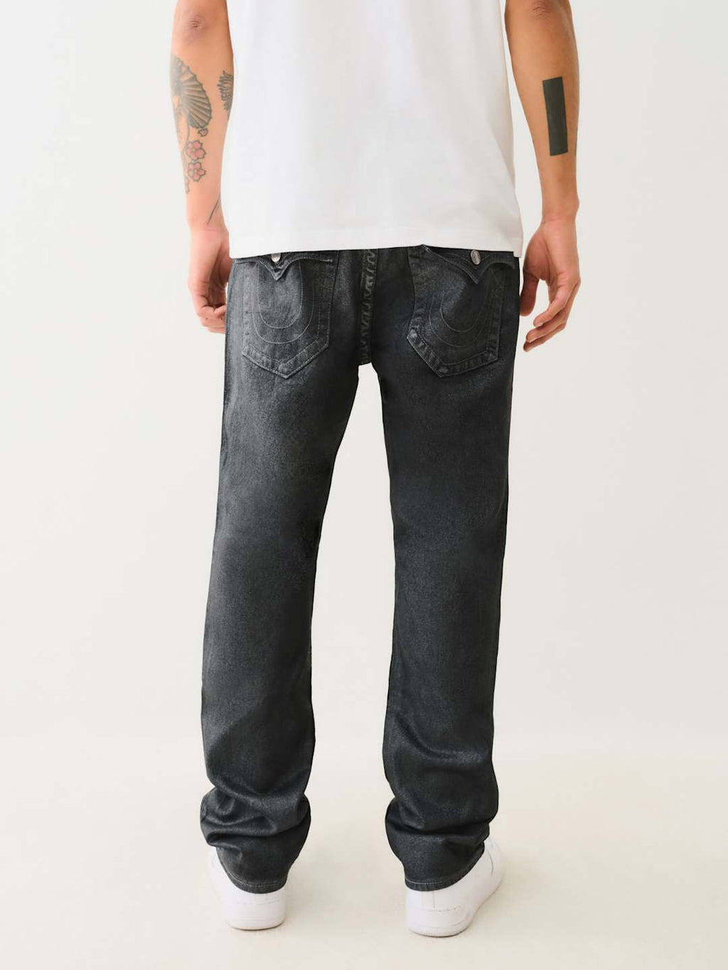 True Religion Jeans Ricky SN Flap Foil Coated Cygnus Foil Coated Black