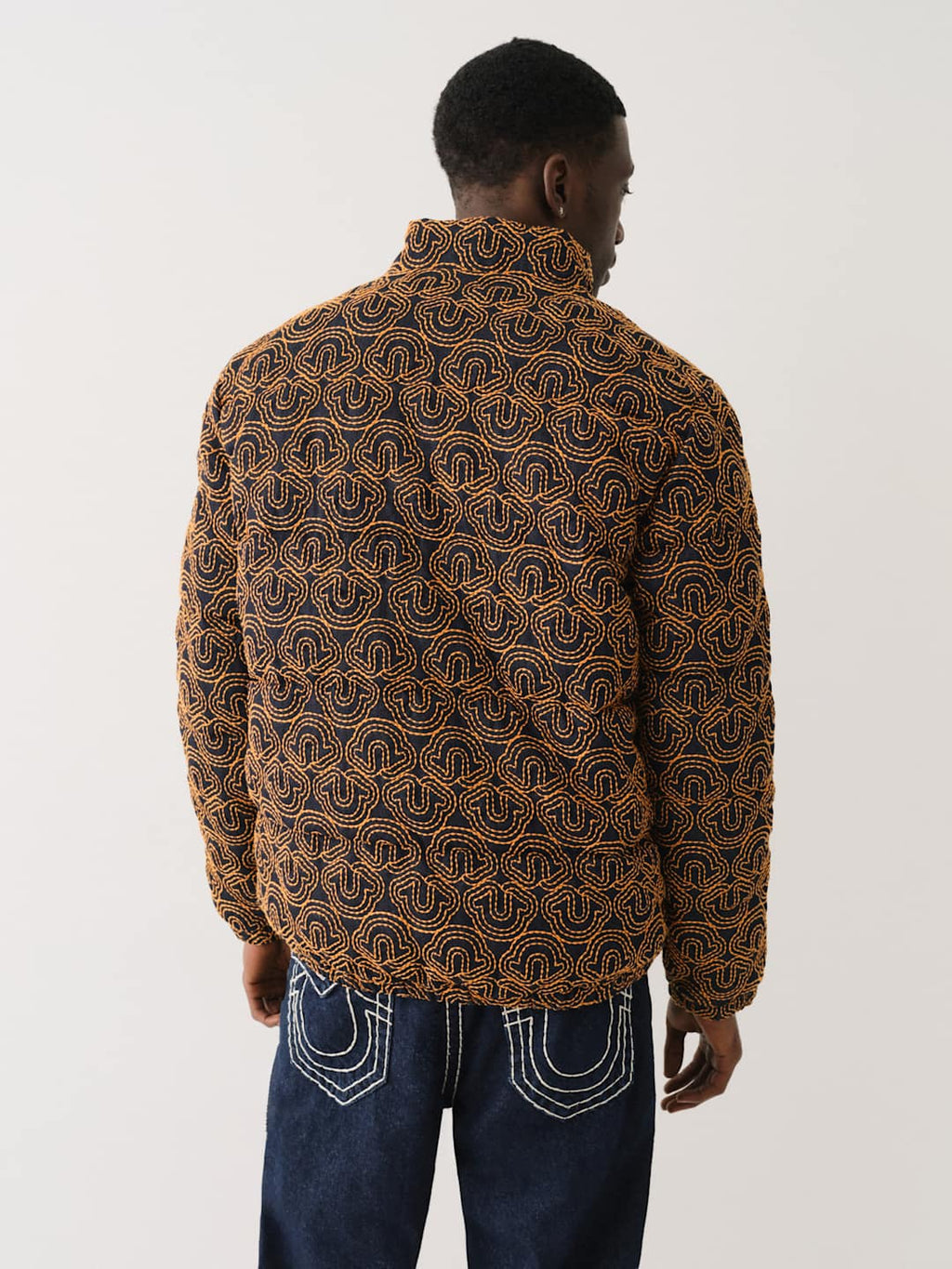 True Religion Jacket HS Embroidery Puffer Jacket 2S Body Rinse