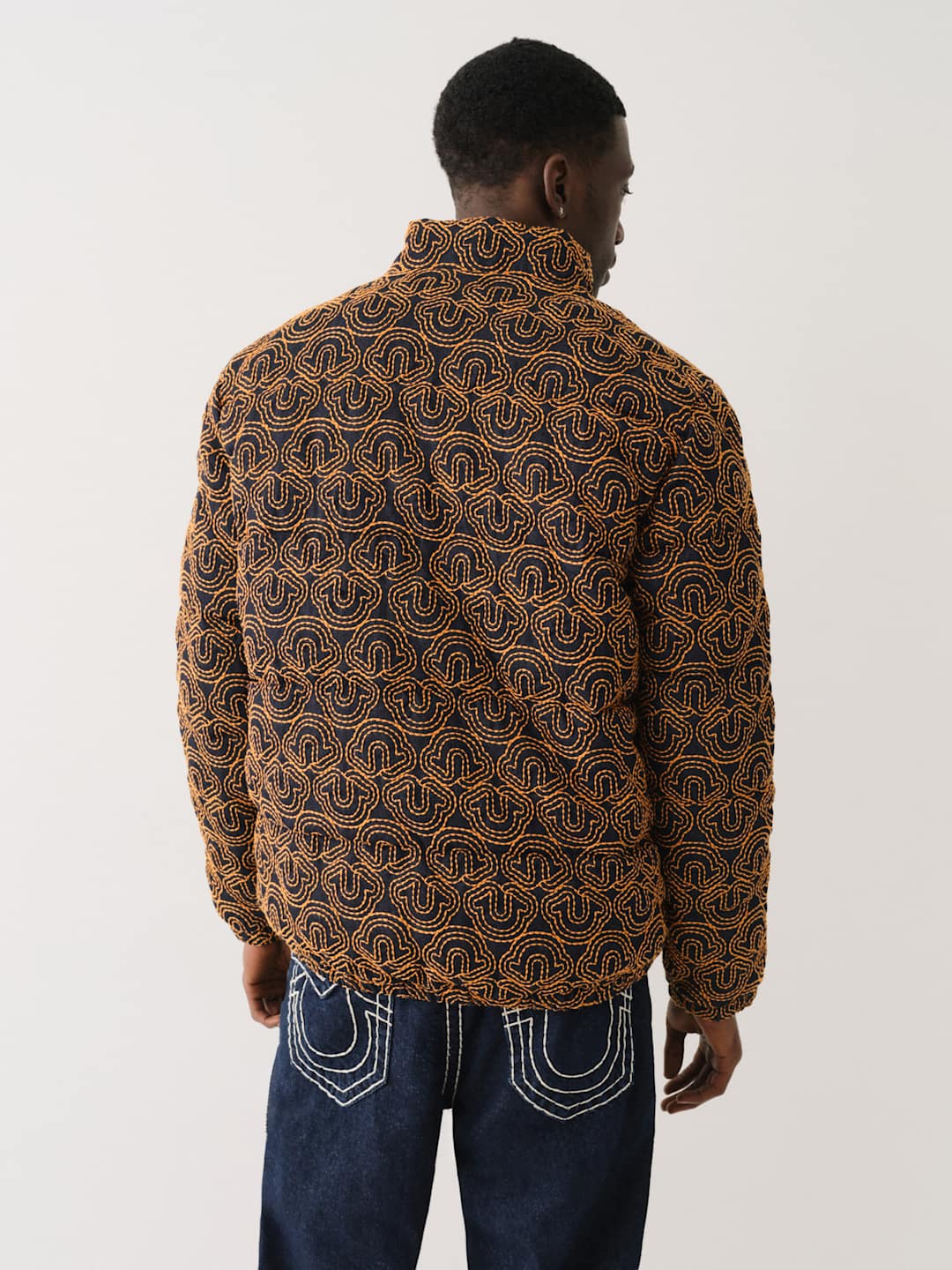 True Religion Jacket HS Embroidery Puffer Jacket 2S Body Rinse