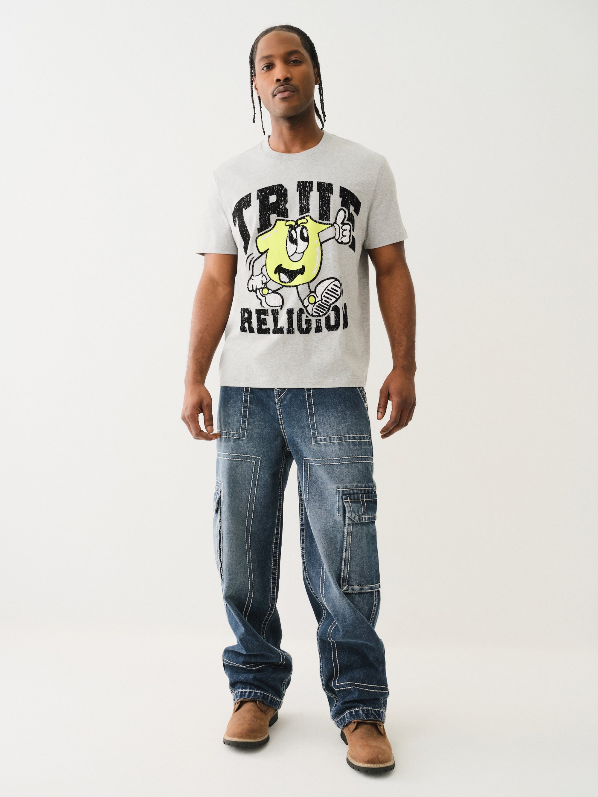 True Religion Ss Good Shoey Tee Heather Grey