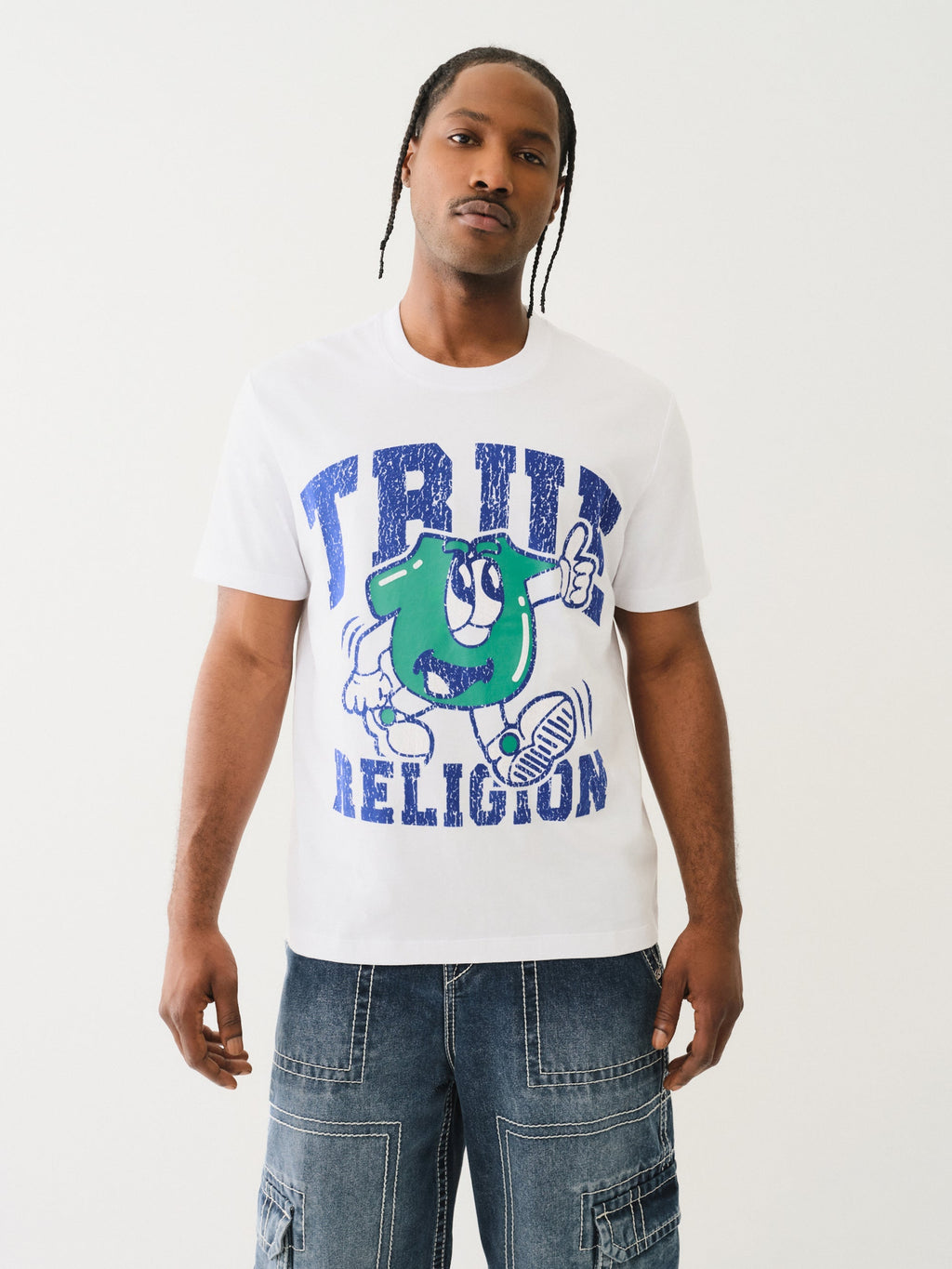 True Religion Ss Good Shoey Tee Optic White
