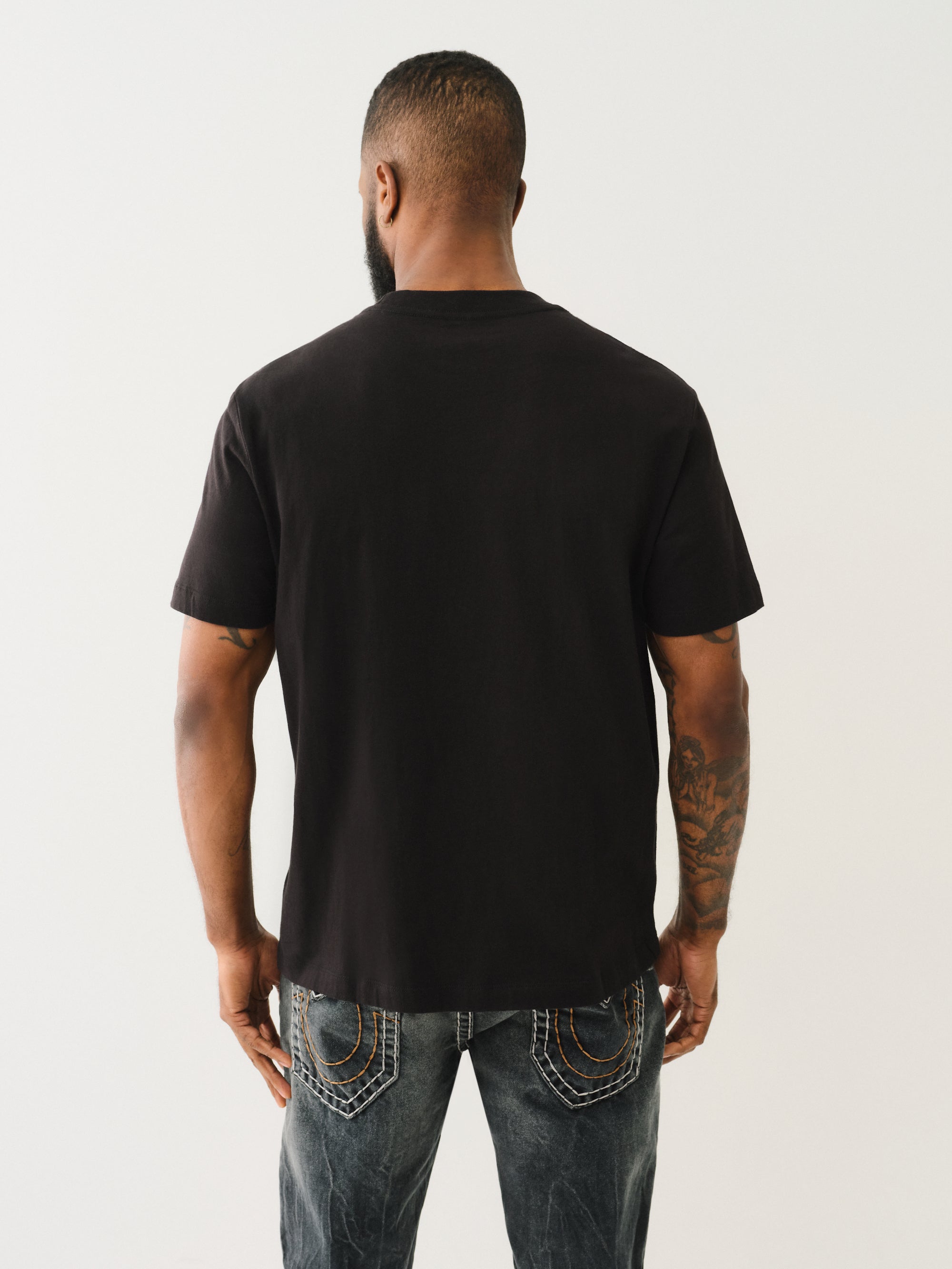 True Religion Ss True Court Tee Jet Black