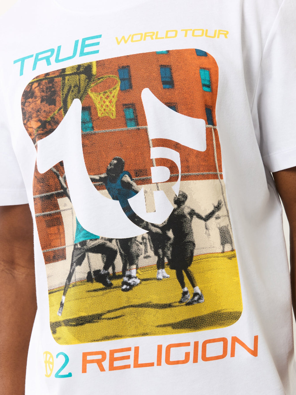 True Religion Ss True Court Tee Optic White