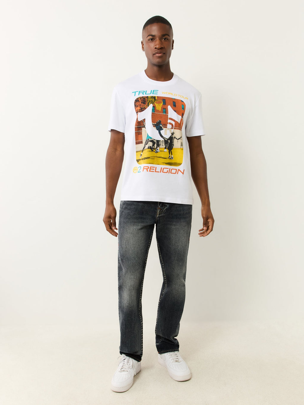 True Religion Ss True Court Tee Optic White