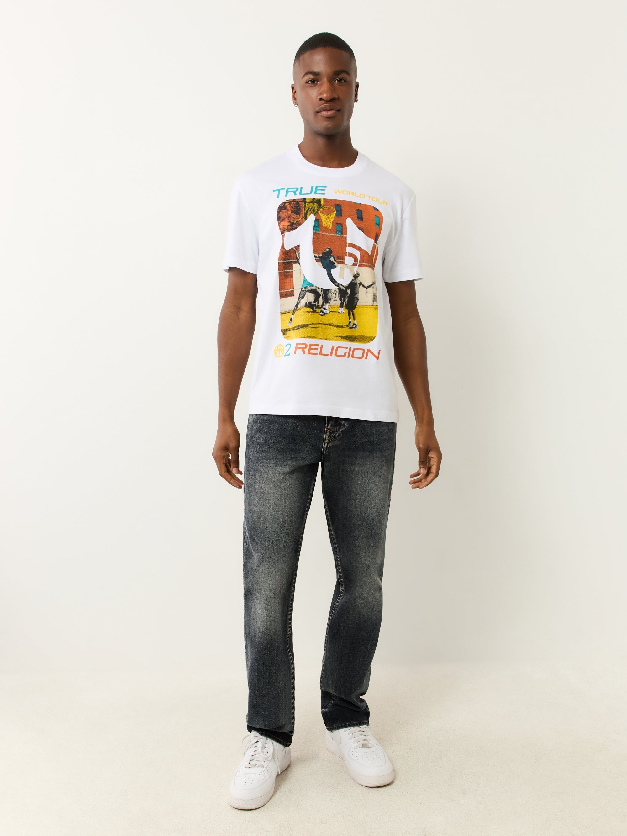True Religion Ss True Court Tee Optic White