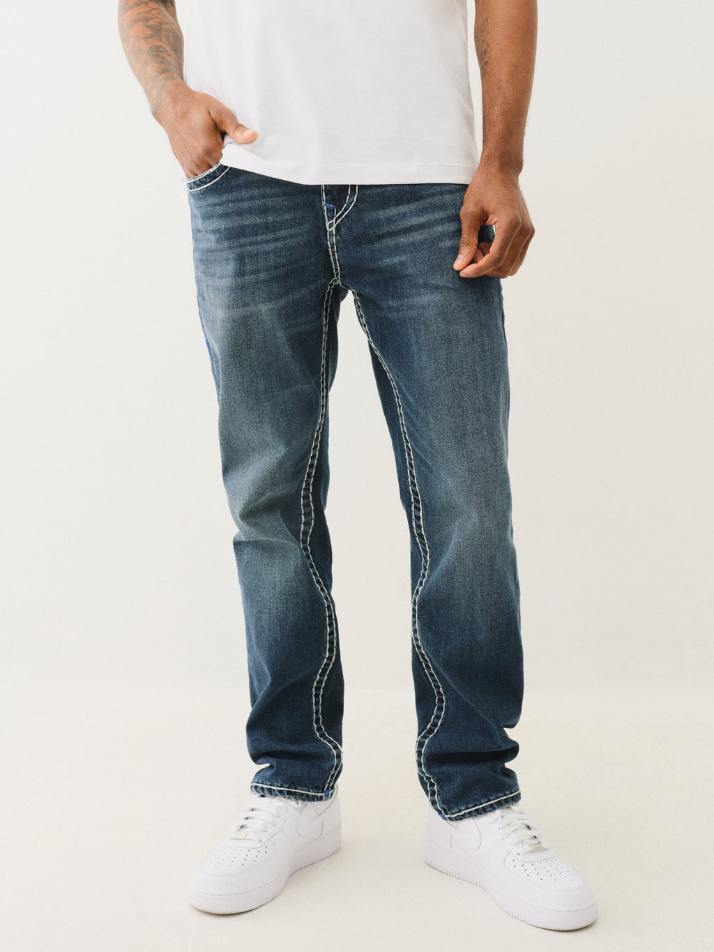 True Religion Rocco Super T Flap 32 In Dark Wash