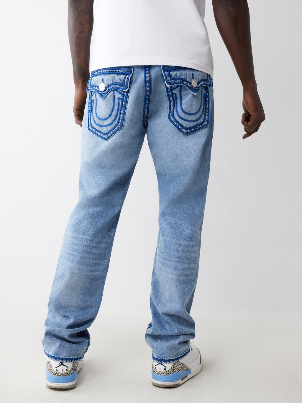 True Religion Ricky Rope Stitch Flap 34In Rocky Point Light Wash