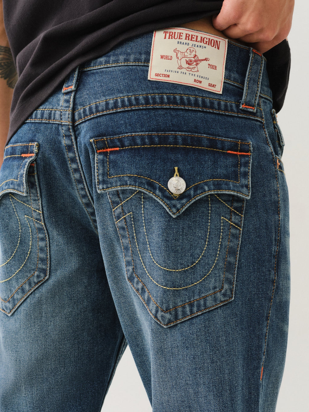 True Religion Joey Sn Flap 34In Dark Wash