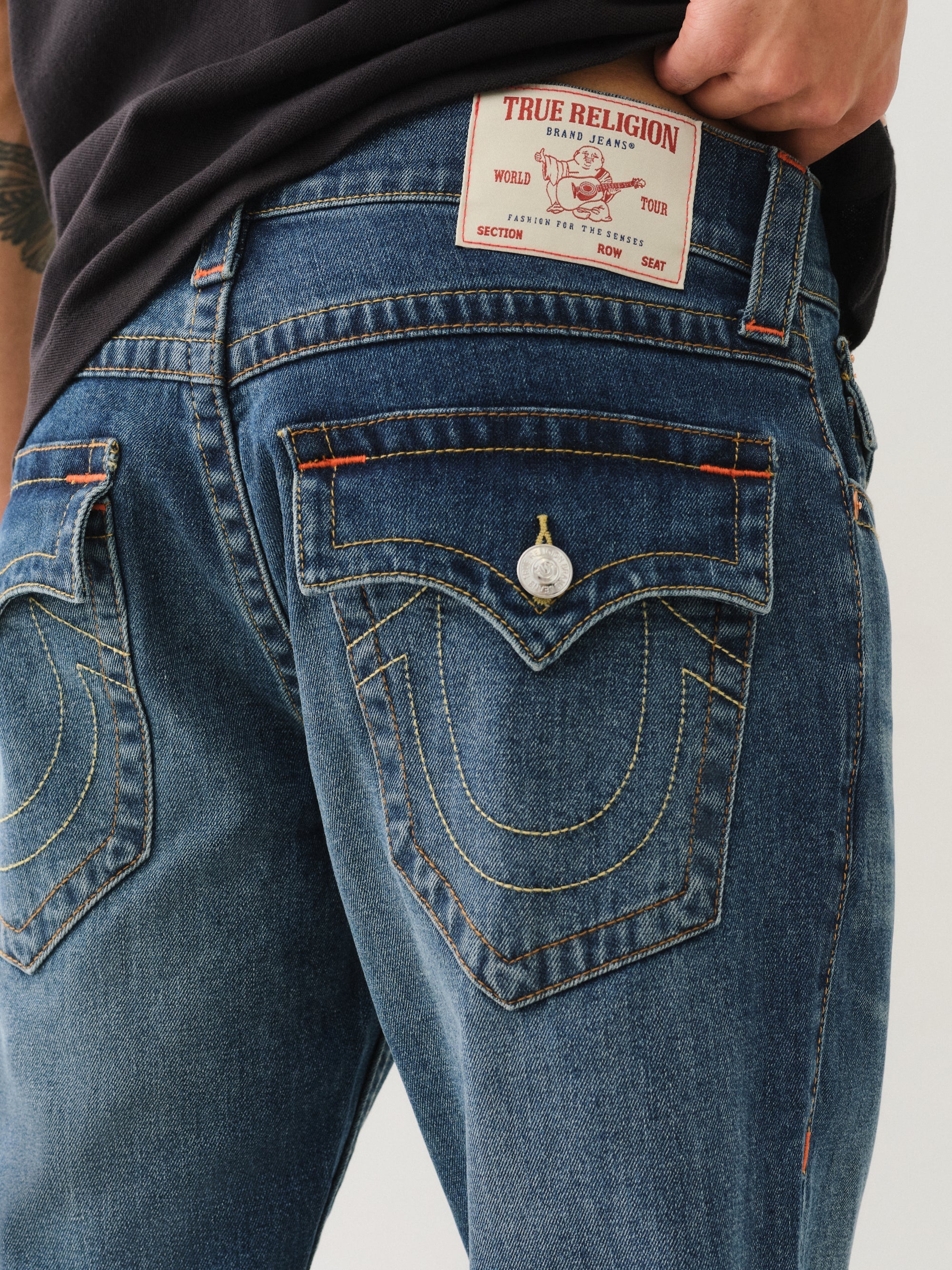 True Religion Joey Sn Flap 34In Dark Wash