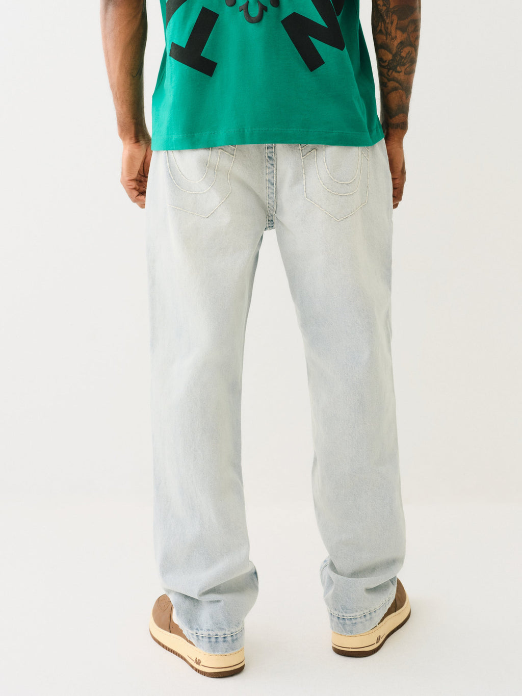 True Religion Blue Collar Super T Bobby 32In Optic Stone Light Wash