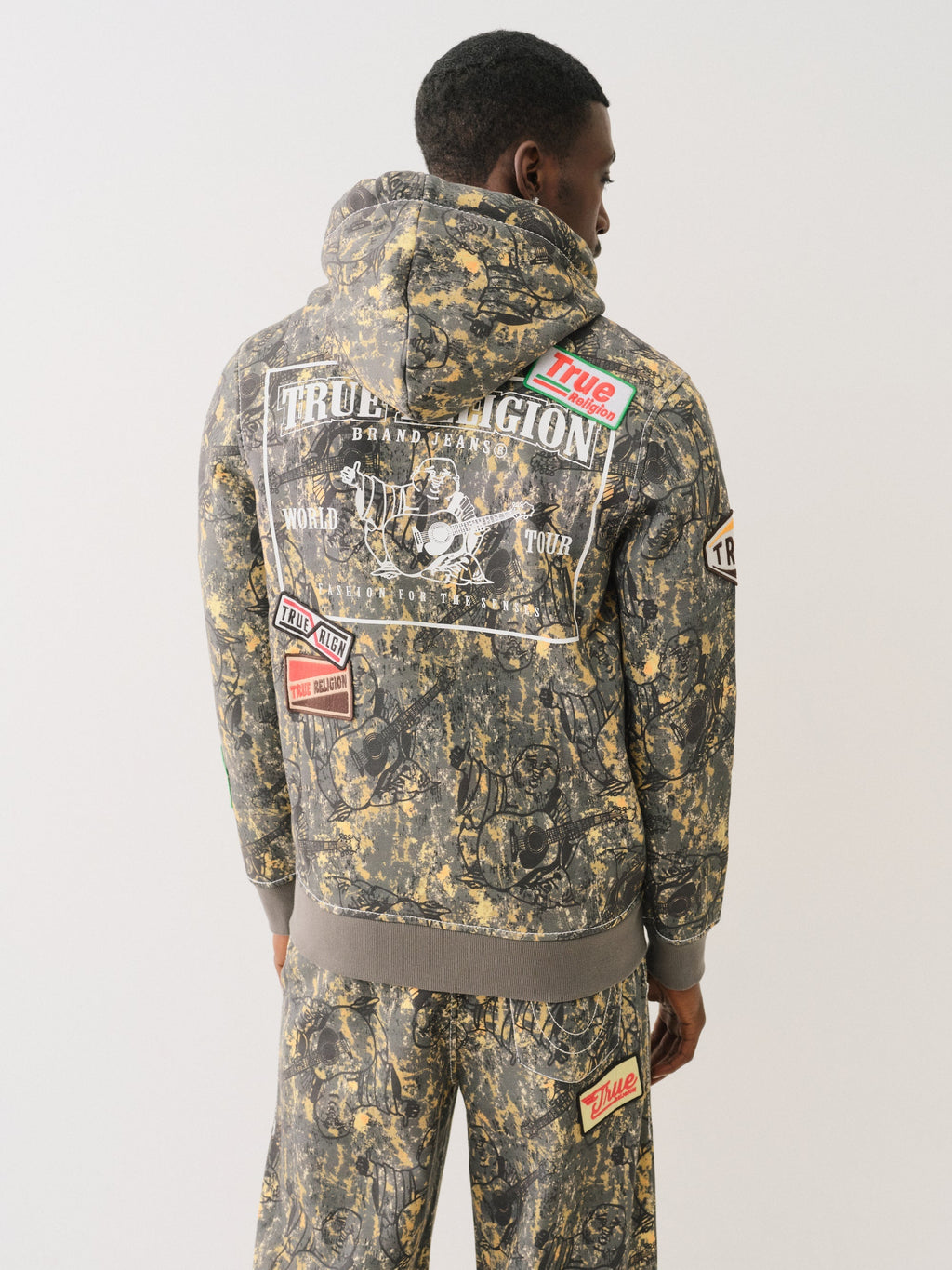 True Religion Patch Buddha Camo Big T Zip Up Buddha Camo