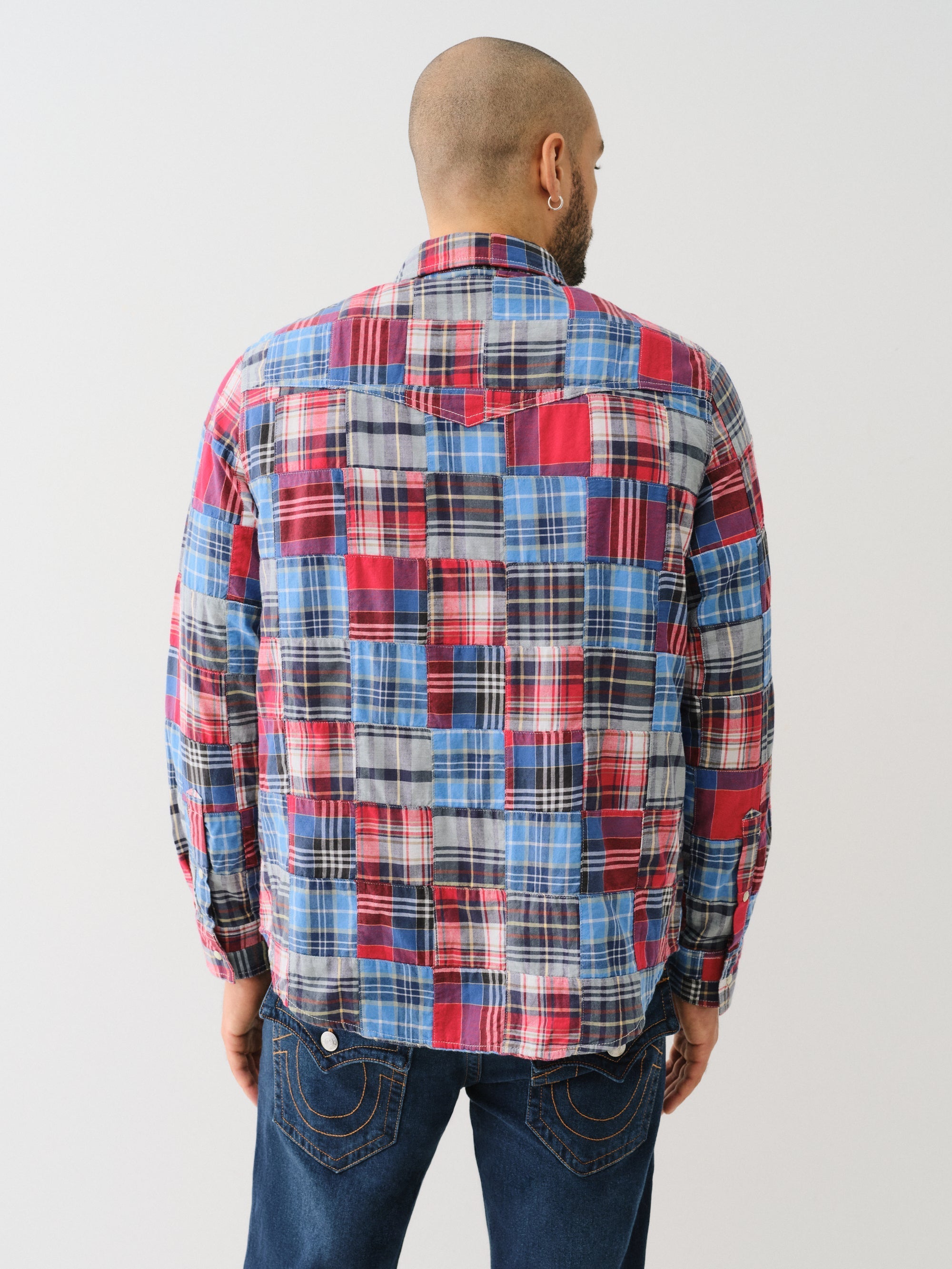True Religion Sn Plaid Patchwork Western Multi