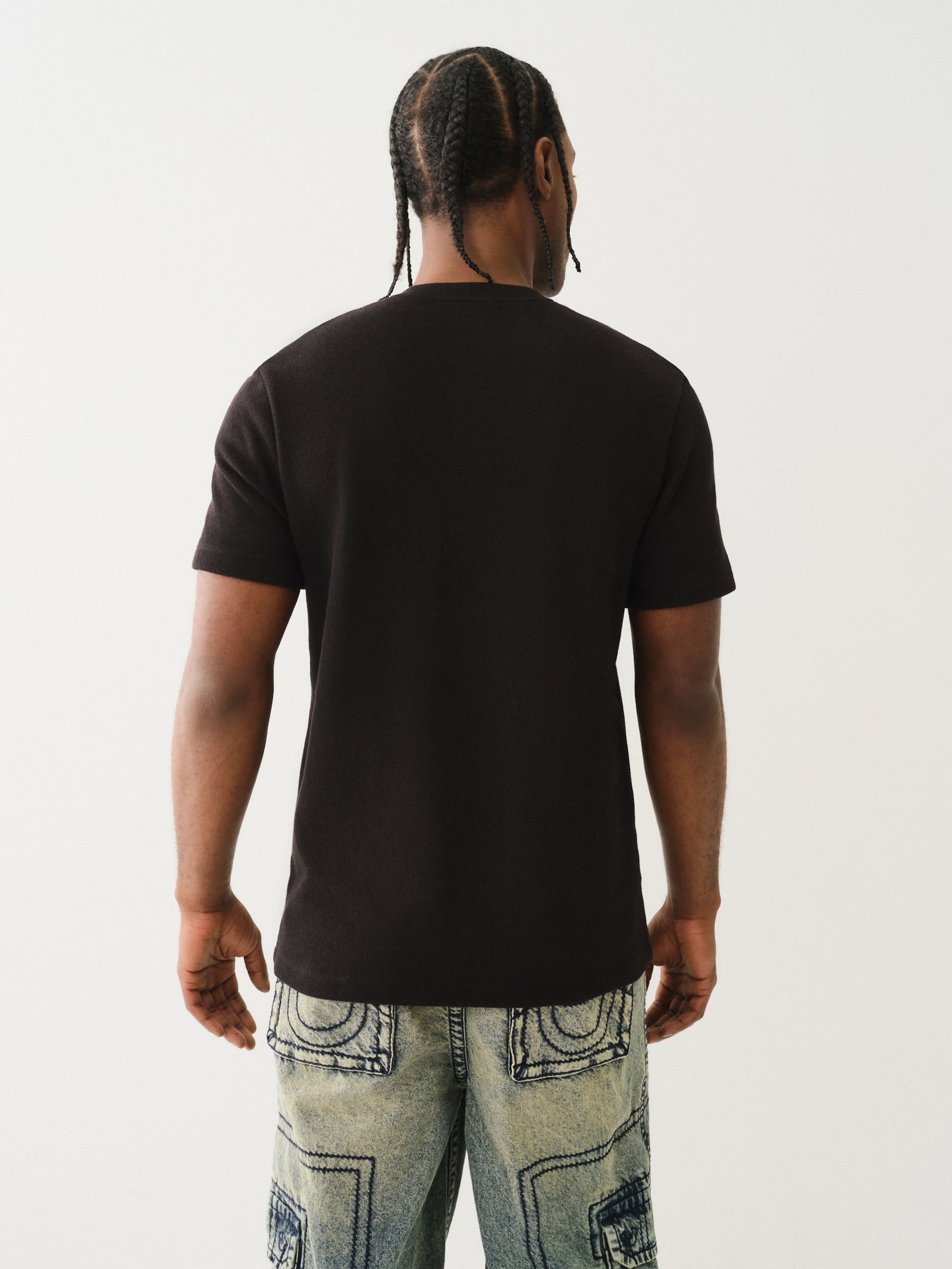True Religion Registered Hs Henley Jet Black