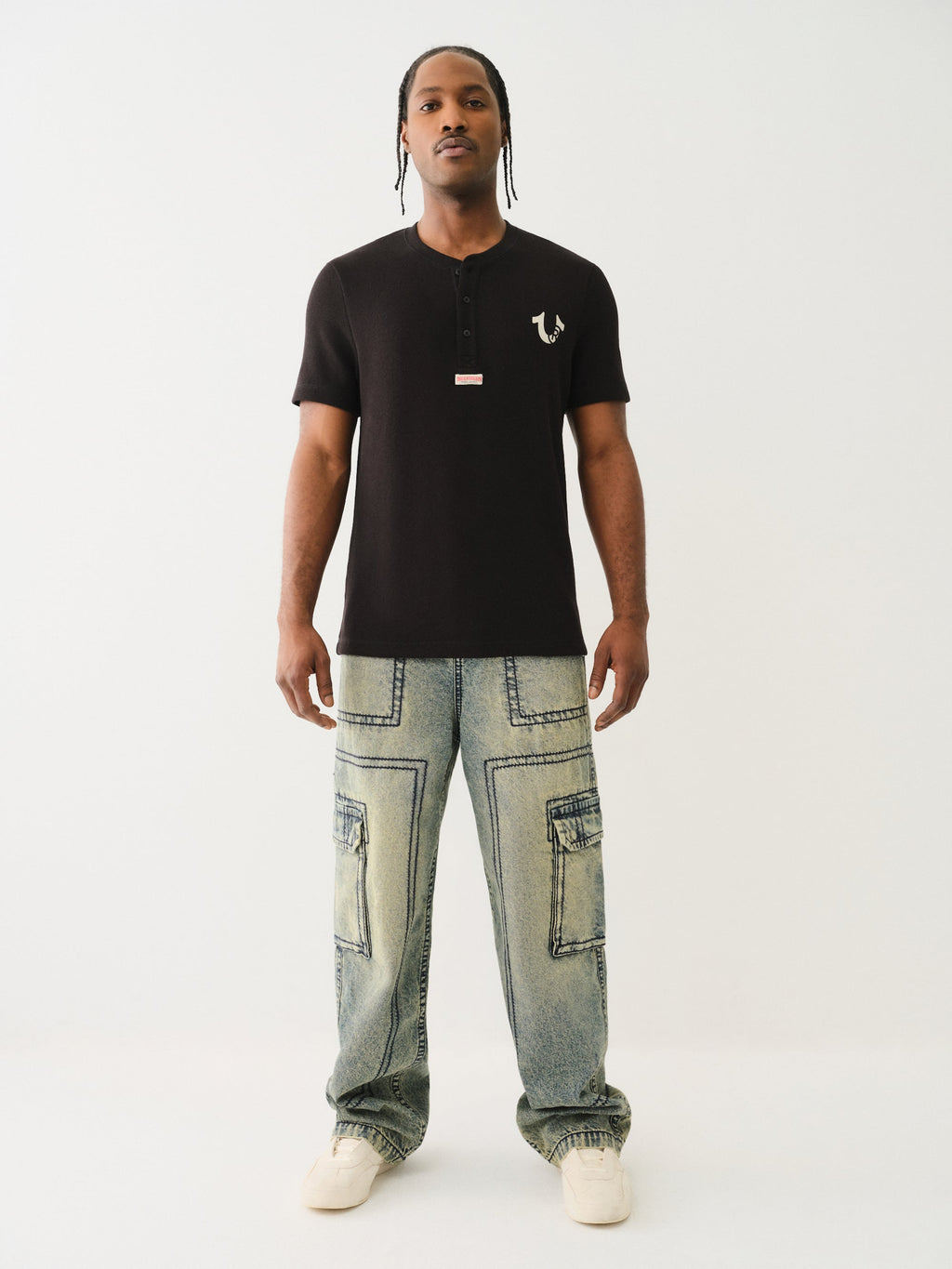 True Religion Registered Hs Henley Jet Black