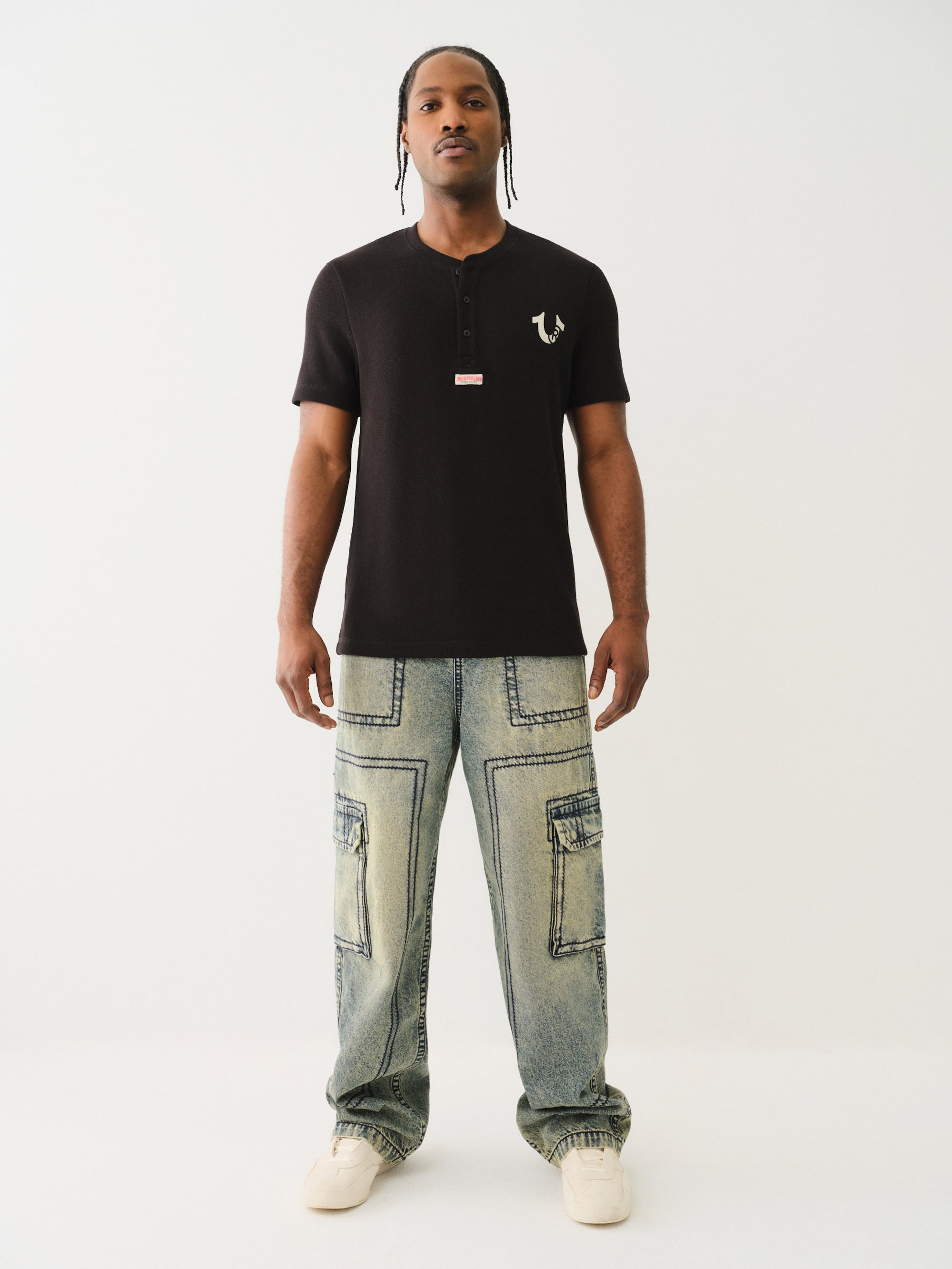True Religion Registered Hs Henley Jet Black