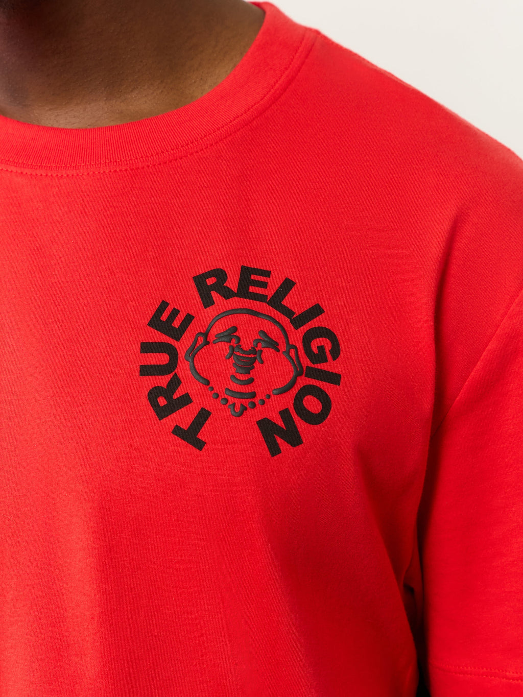 True Religion Ss Buddha Face Tee Flame Scarlet