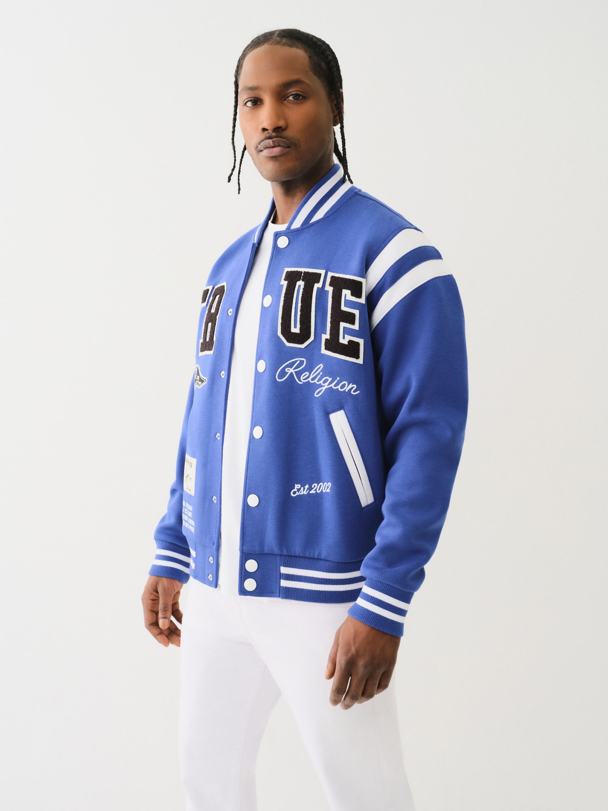 True Religion Uni Varsity Jacket Mazarine Blue