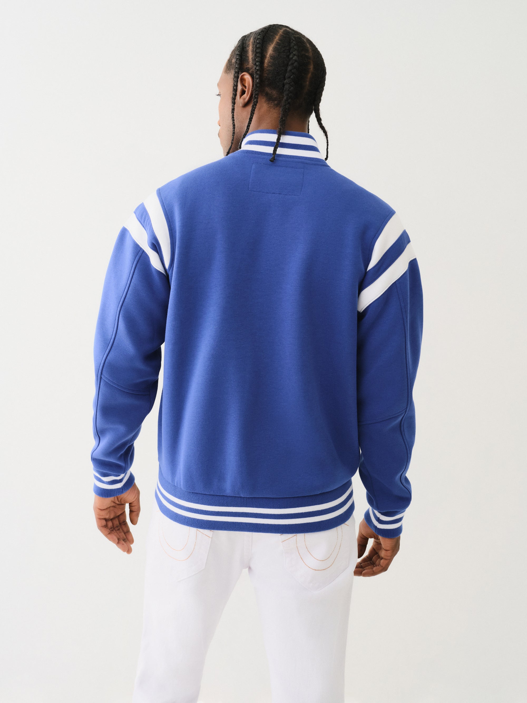 True Religion Uni Varsity Jacket Mazarine Blue