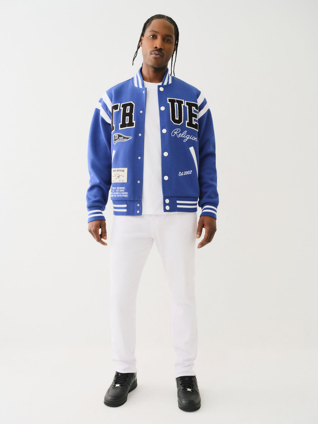True Religion Uni Varsity Jacket Mazarine Blue