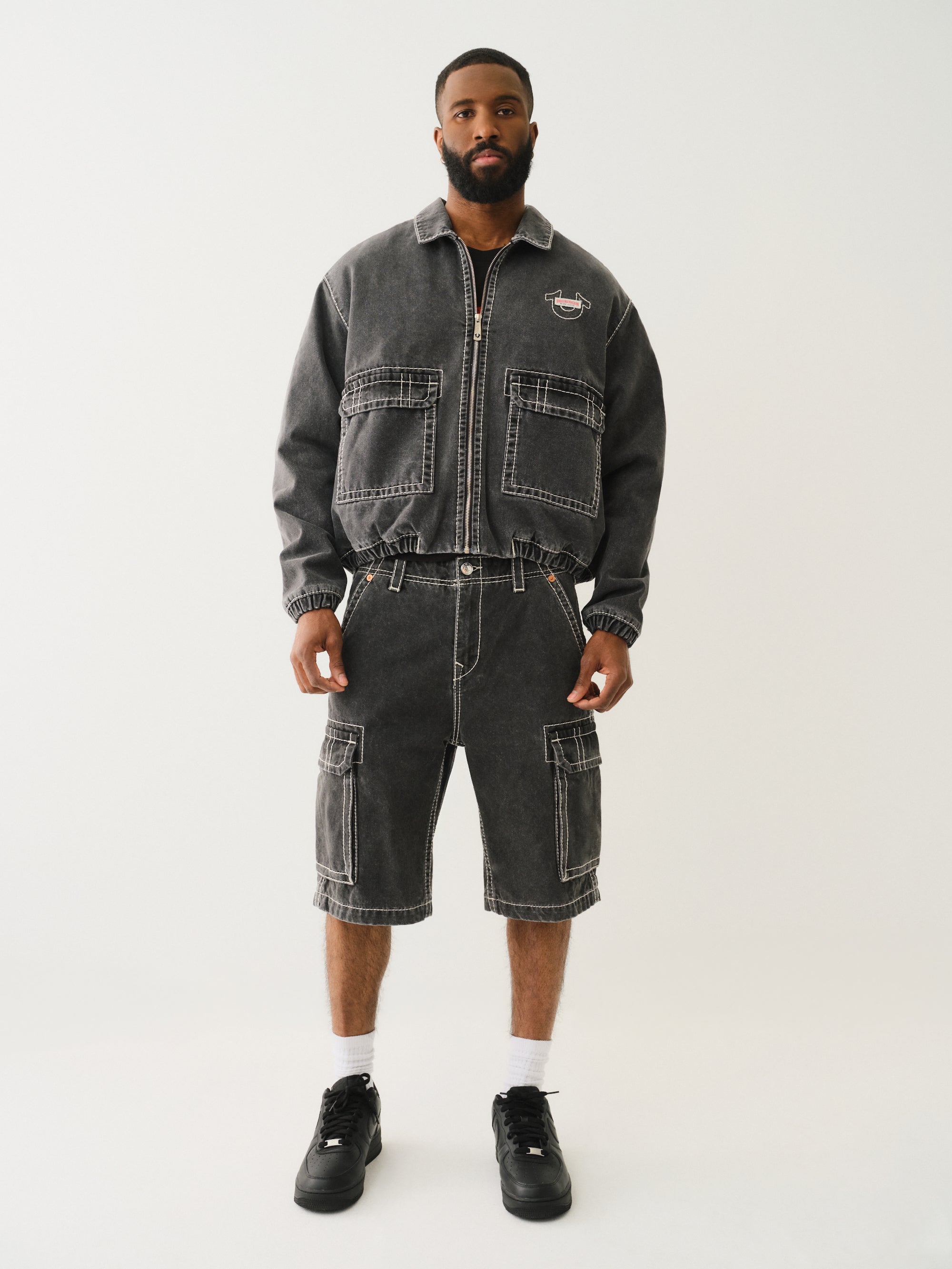 True Religion Denim Big T Shacket Bullet Black Wash