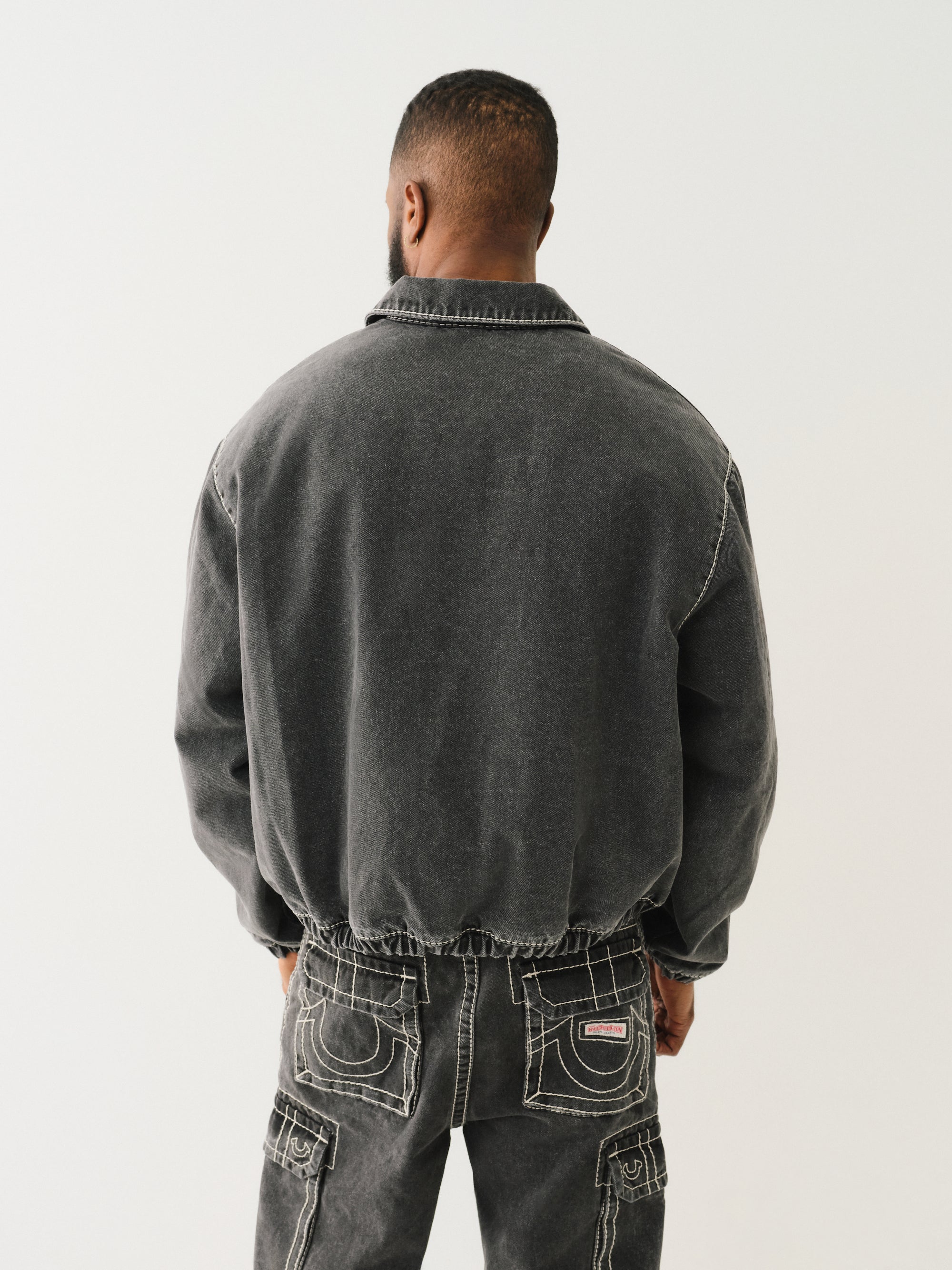 True Religion Denim Big T Shacket Bullet Black Wash