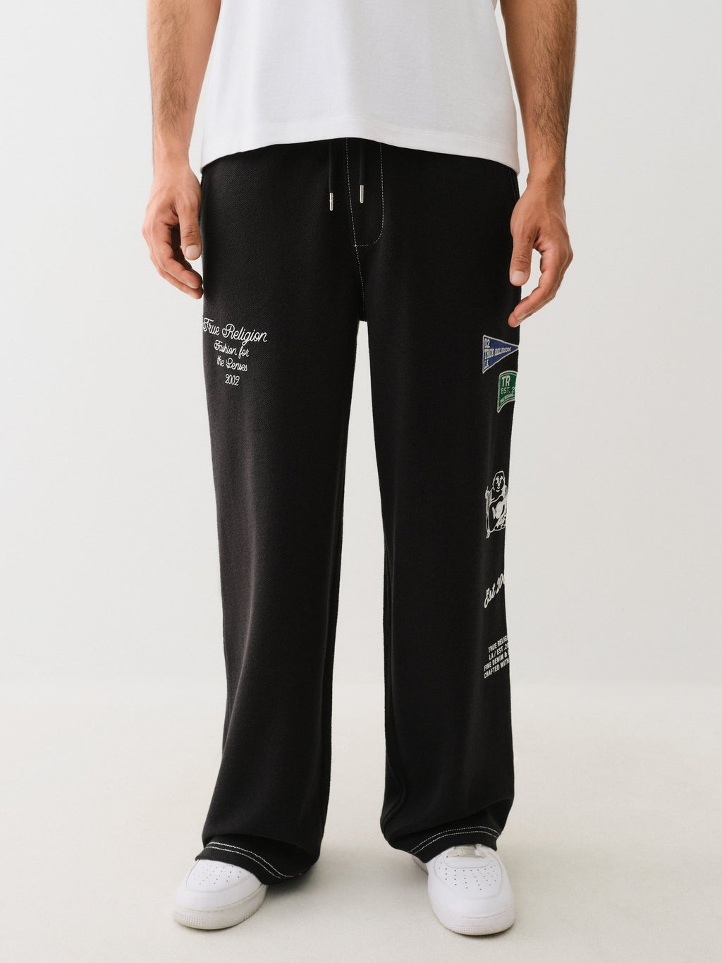 True Religion Reverse Terry Baggy Sweatpant Jet Black