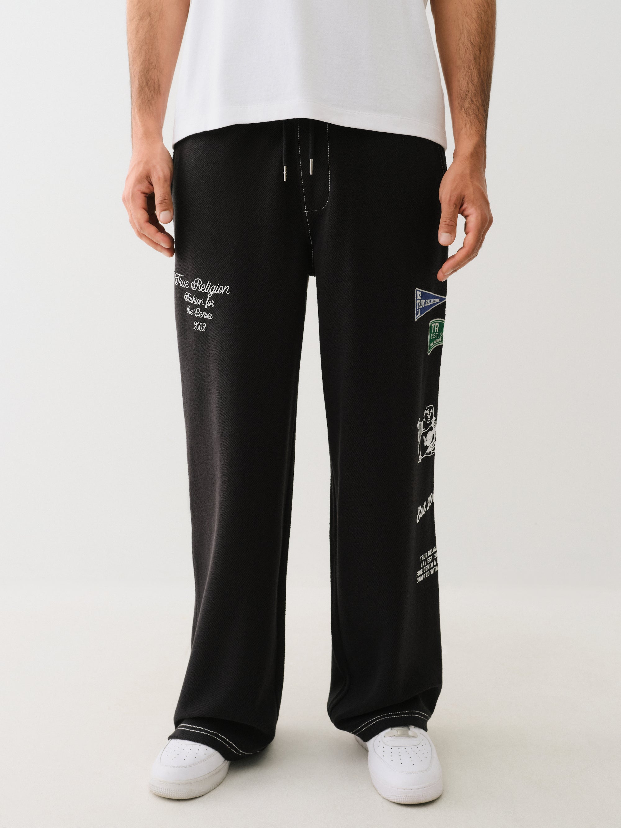 True Religion Reverse Terry Baggy Sweatpant Jet Black