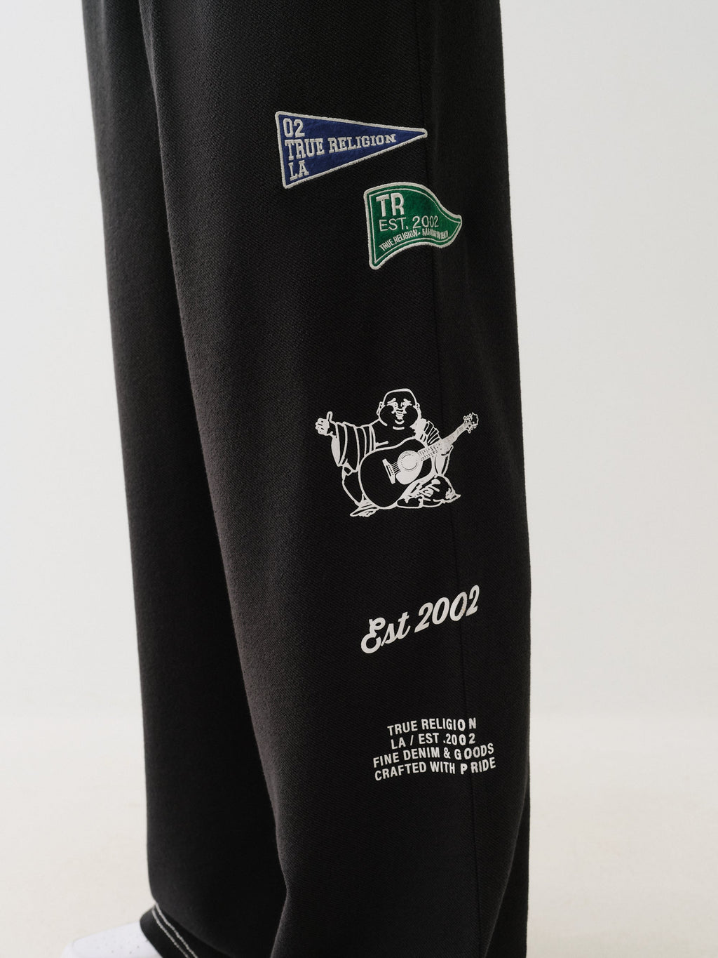 True Religion Reverse Terry Baggy Sweatpant Jet Black