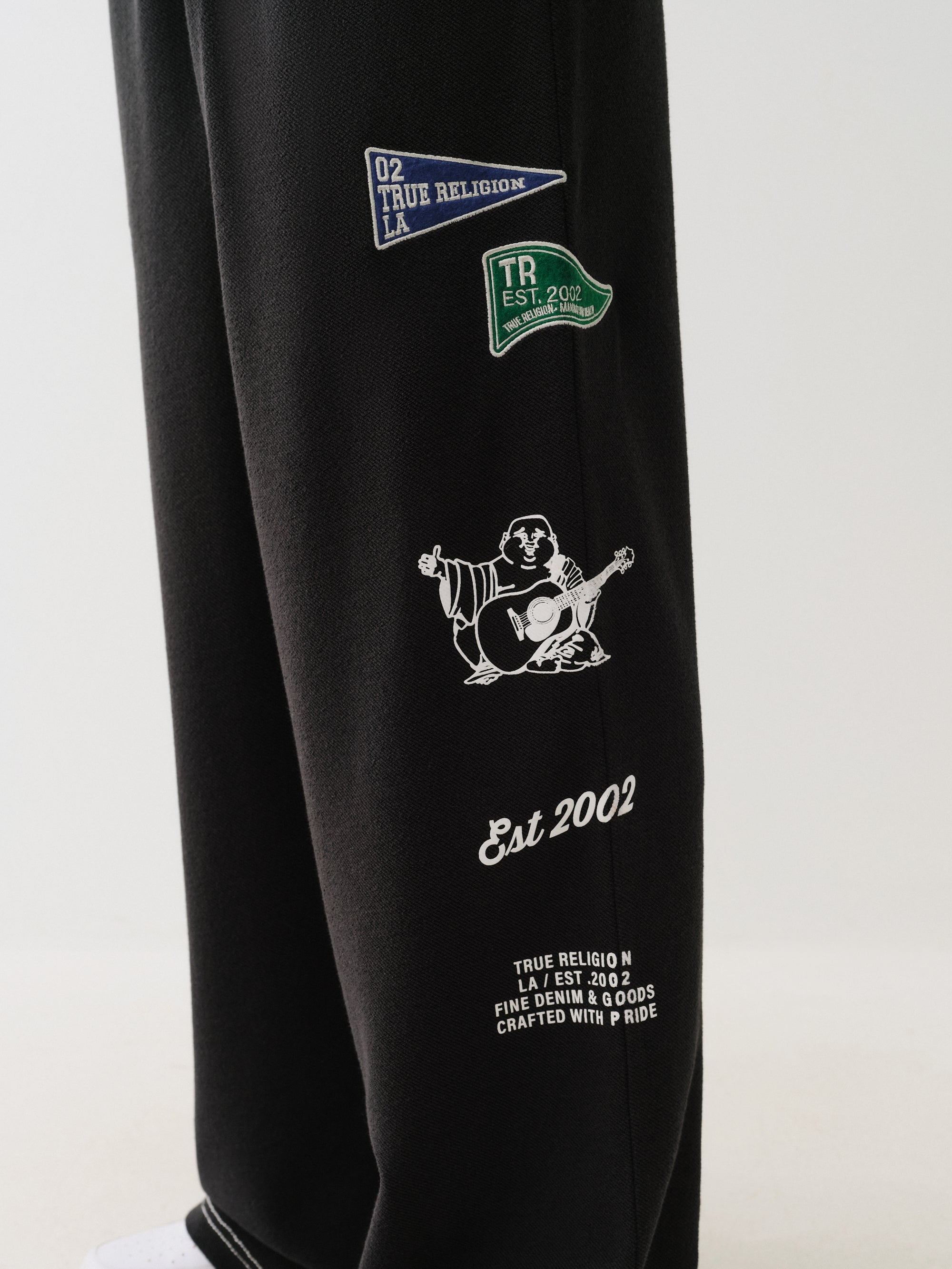 True Religion Reverse Terry Baggy Sweatpant Jet Black