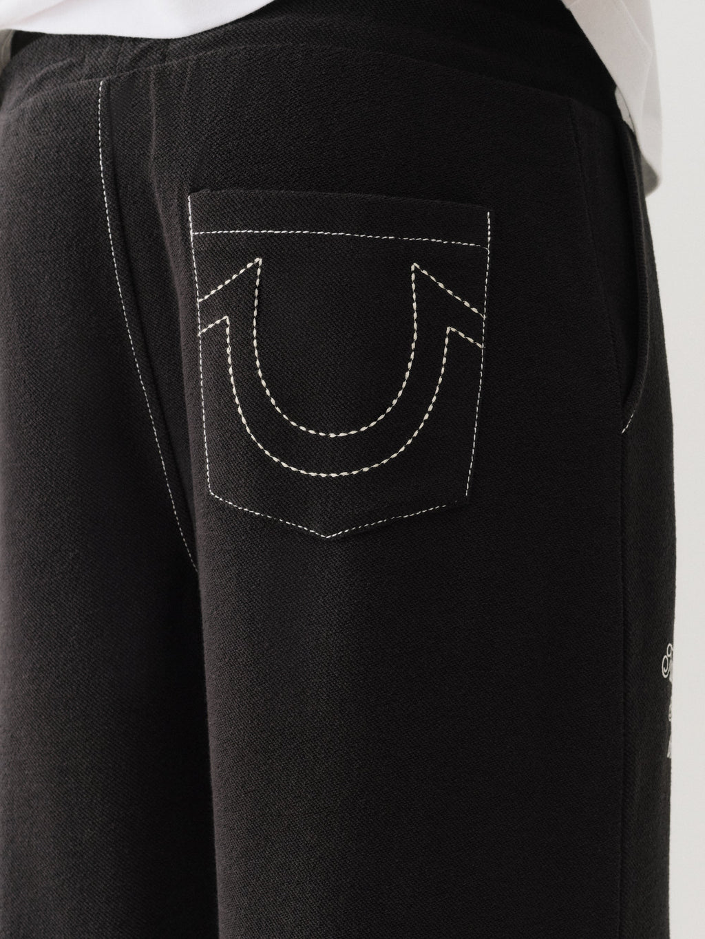 True Religion Reverse Terry Baggy Sweatpant Jet Black