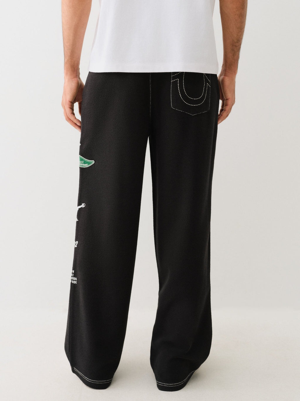 True Religion Reverse Terry Baggy Sweatpant Jet Black