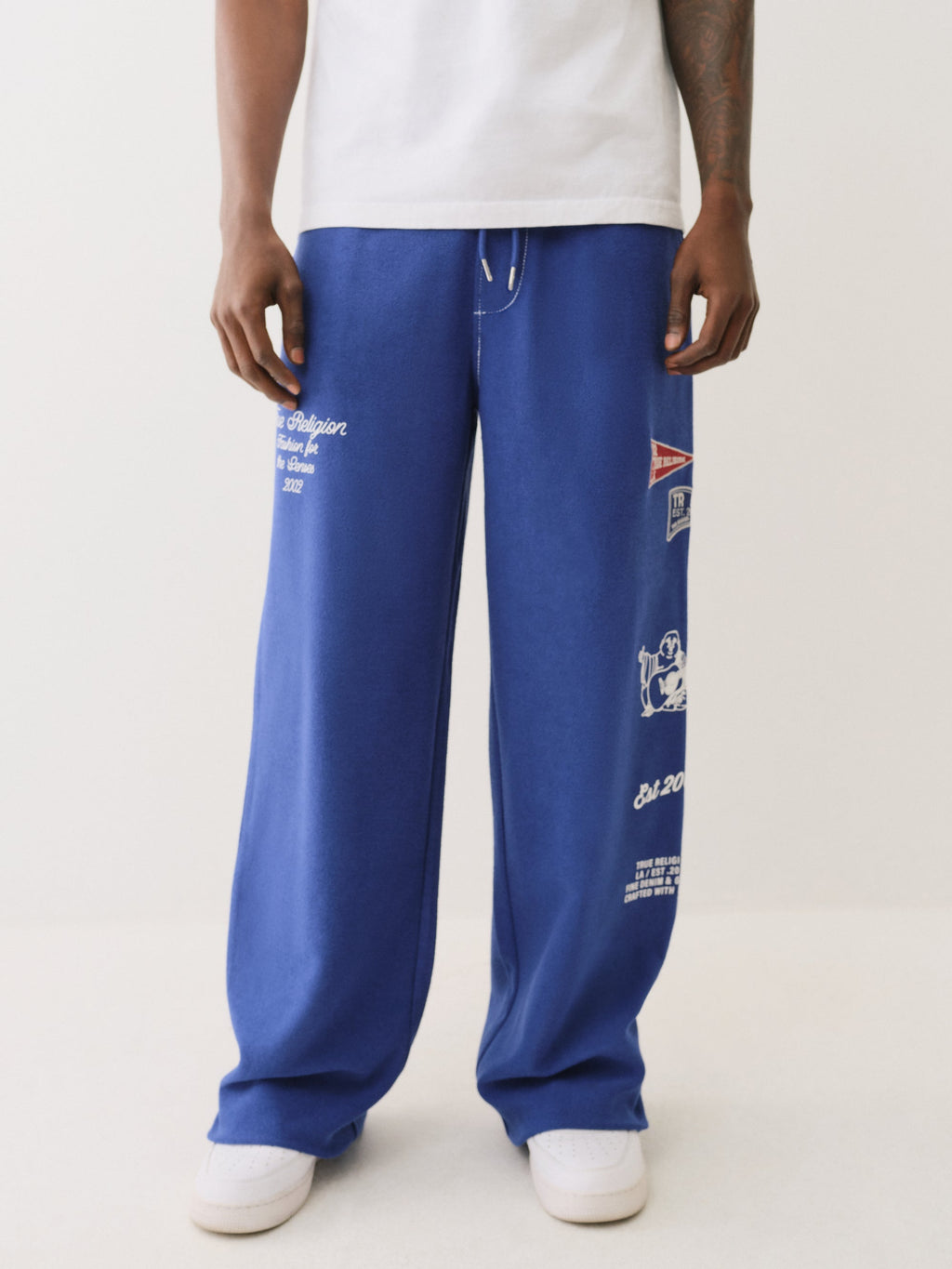 True Religion Reverse Terry Baggy Sweatpant Mazarine Blue