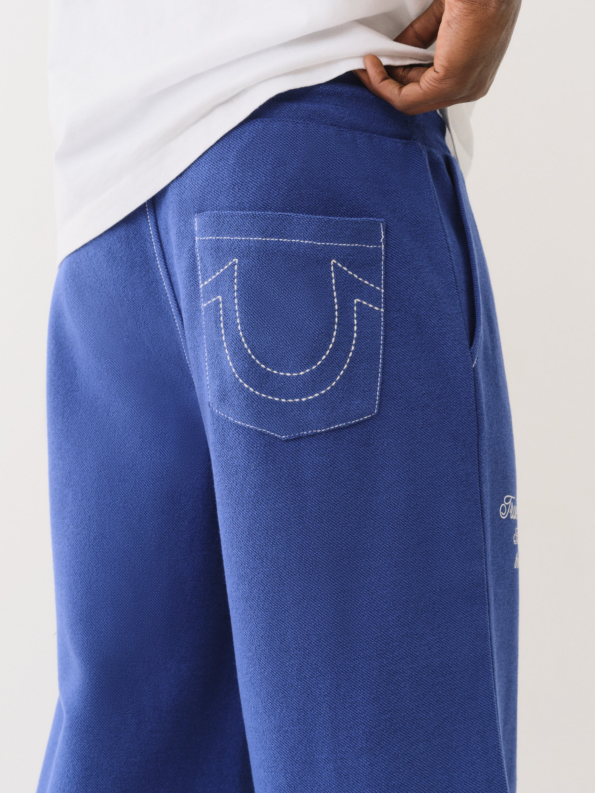 True Religion Reverse Terry Baggy Sweatpant Mazarine Blue
